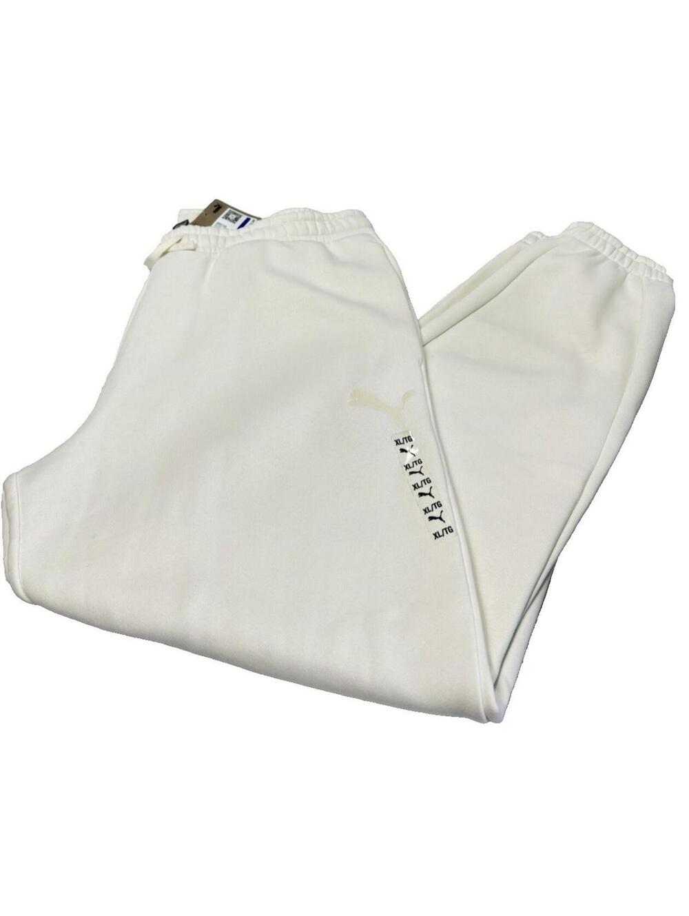 Puma Classic Relaxed Sweatpants Warm White XL Men’s Joggers Athletic Comfort Fit